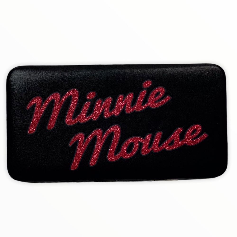 Disney NWOT Glitter Minnie Mouse Snap Wallet Disney
